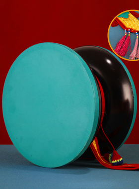 尼泊尔手工圆手鼓羊皮软线锤