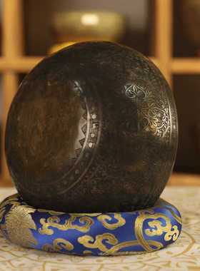 瑜伽音波轻疗愈满刻尼泊尔雕花钵