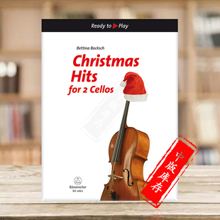 Hits BA10612 两支大提琴 Cellos for Christmas 进口乐谱书 德国骑熊士原版 圣诞热门曲集 贝蒂娜