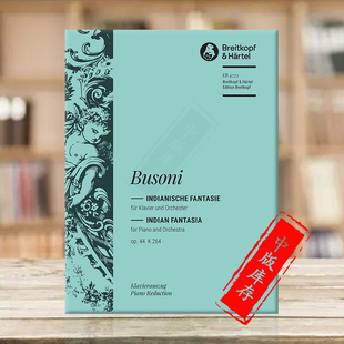 双钢琴 EB4773 Orchestra Fantasy 印度幻想曲 Op44 for 乐谱书 德国大熊原版 and 布索尼 Busoni Piano Indian