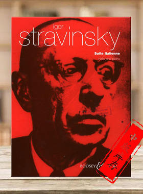 斯特拉文斯基 意大利组曲 选自普钦奈拉 大提琴和钢琴 博浩乐谱 Stravinsky Suite Italienne Pulcinella Cello Piano BH1200121