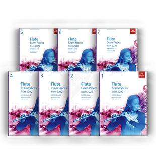 英皇考级 2022长笛作品 曲目 全套一至七卷 英文原版进口乐谱书 Flute Exam Pieces ABRSM Grade 1-7