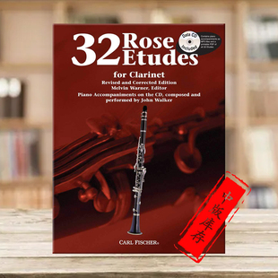 菲林 羅斯練習曲 Clarinet for 單簧管獨奏 32首op85 Rose 附在線音頻 約翰沃克 修訂版 費舍爾樂譜書 Etudes WF85 弗朗茨