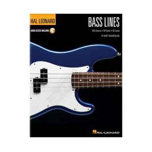 贝斯教材 马特 沙福格拉斯 附在线音乐下载 海伦德原版乐谱书 Matt Bass Lines Hal Leonard Bass Method HL00148194