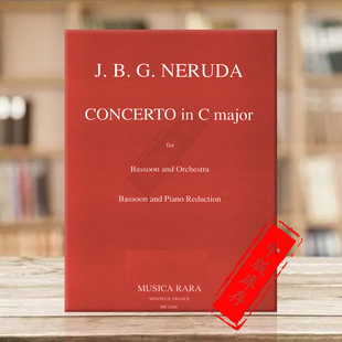 乐谱书 MR2200 Piano 巴松管和钢琴 大熊原版 major Neruda Georg and 聂鲁达C大调协奏曲 Concerto Bassoon