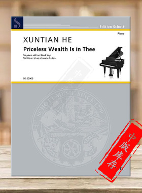 何训田 你身上有无价之宝 钢琴独奏 德国朔特原版进口乐谱书 Xuntian He Priceless Wealth Is in Thee piano ED23065