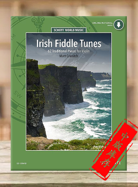克兰尼奇 爱尔兰小提琴作品 62首传统作品 小提琴独奏 朔特原版乐谱书 Fiddle Tunes 62 Traditional Pieces for Violin ED13361D