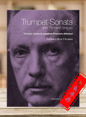 施特劳斯 小号奏鸣曲 基于理查德 施特劳斯 降B调或C调小号和钢琴 博浩乐谱Trumpet Sonata after Richard Strauss for Bb BH13652