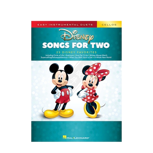 迪士尼二重奏 23首热门歌曲 两把大提琴 海伦德乐谱书 various Disney 23 Disney Favourites for 2 Cellos HL00284649