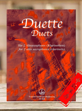 盖斯勒 两支萨克斯或单簧管二重奏 德国霍夫曼斯特原版乐谱书 Geißler Muller Weiß Duette for 2Altsaxophone 2Clarinets FH3230
