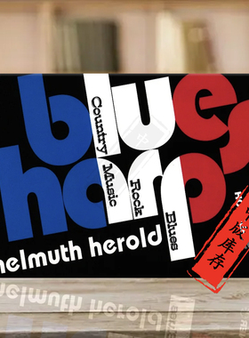 赫罗德 蓝调 口琴 摇滚 乡村音乐 为蓝调口琴之友准备的小型演奏指南 原版乐谱书 Herold H Blues Harp MH180016