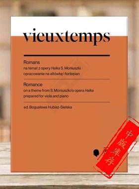 维厄当 浪漫曲 基于莫尼尤斯科的歌剧 中提琴和钢琴 PWM乐谱书 Vieuxtemps Romance on a Theme from S Moniuszkos Opera PWM12481