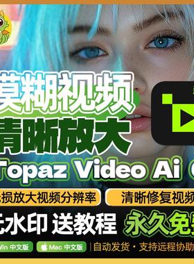 Topaz video ai 6 视频清晰度修复软件老电影无损放大4k/8K分辨率