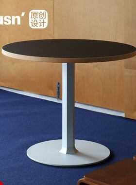 fusn复现·PRT975棱柱圆桌金属铝合金包豪斯餐桌餐厅家用小户型