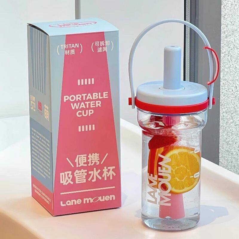 览萌大容量高颜值泡茶吸管杯图片