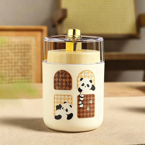 中古风牙签盒家用轻奢高级按压出签收纳创意牙签罐2025新款牙签筒