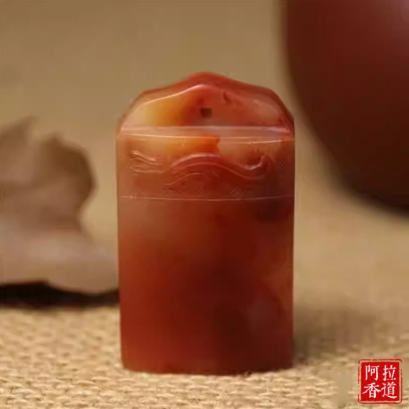 寿山芙蓉石印章传统手工雕刻自然仿古纹章精美收藏品摆件把玩古玩