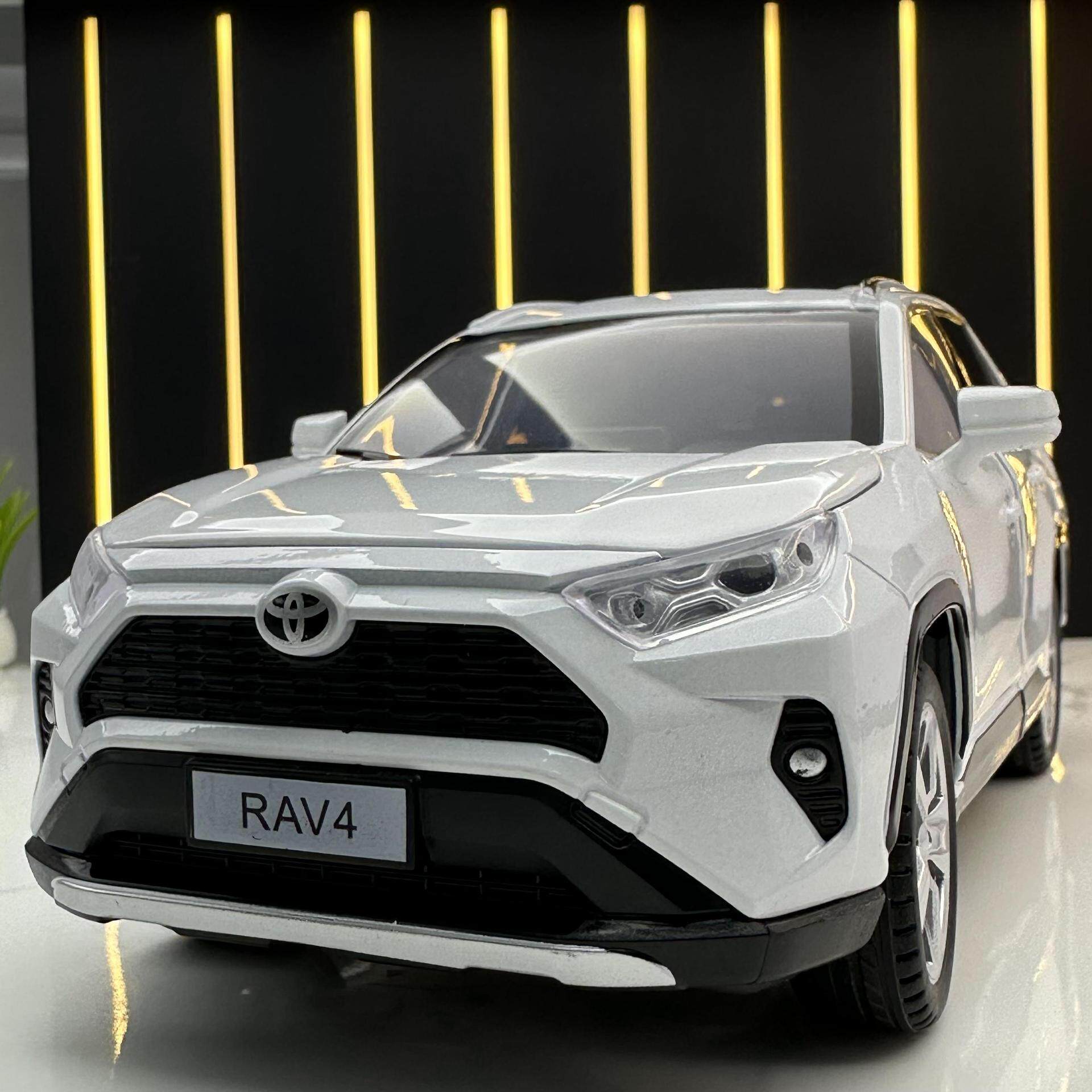 【DZ696】智冠合金车模正版丰田RAV4荣放带声光回力玩具越野车音