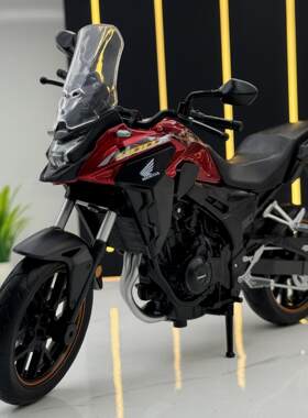 【DZ696】彩珀合金车模1:12本田CB400X摩托车滑行玩具车无声光模