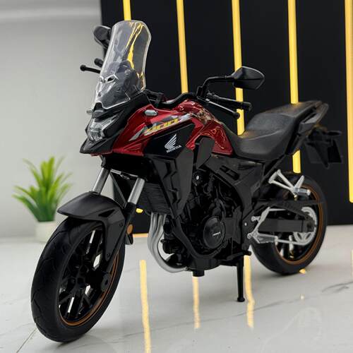 【DZ696】彩珀合金车模1:12本田CB400X摩托车滑行玩具车无声光模