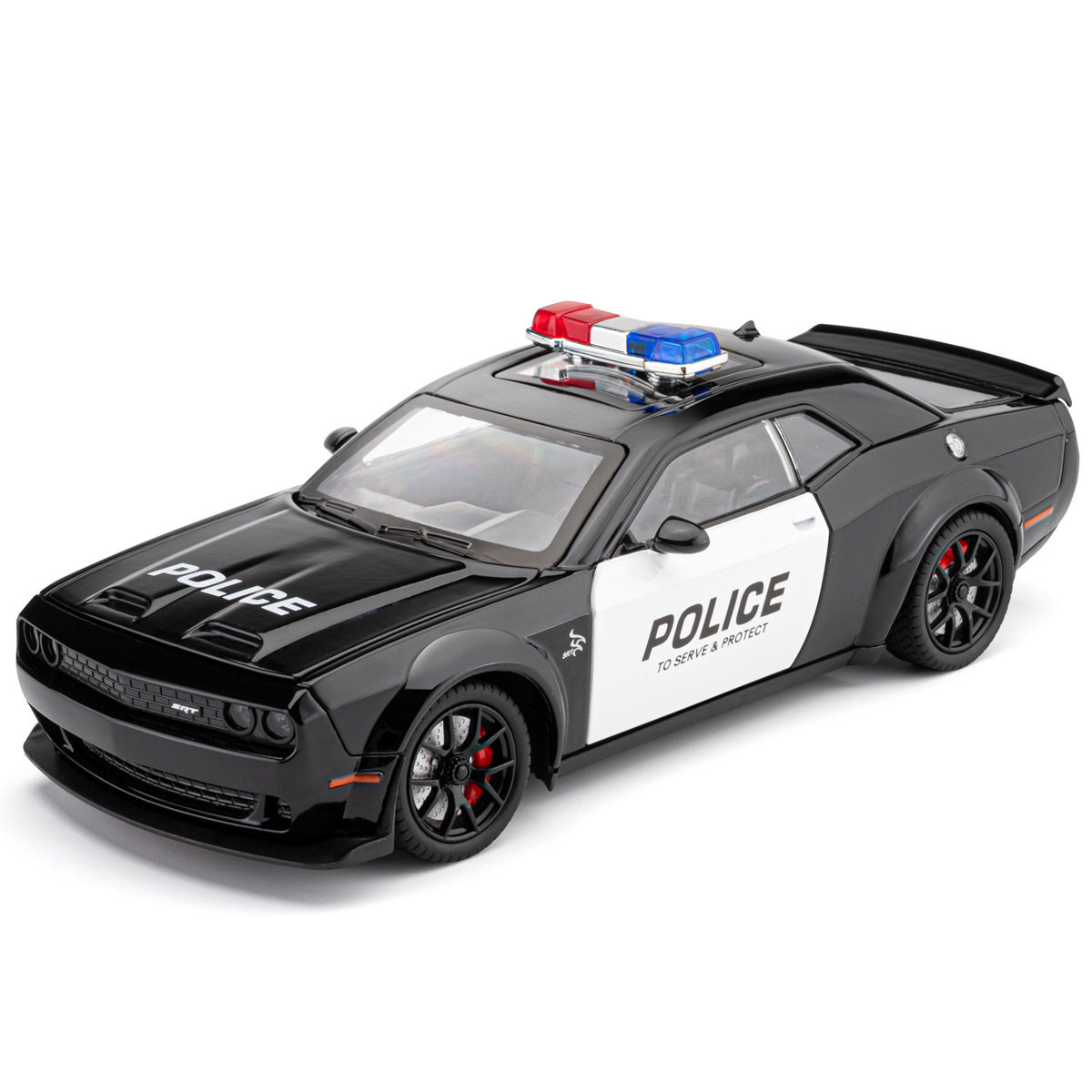 【HX113】:24地狱猫警车模型合金仿真肌肉跑车玩具男孩礼物热卖款
