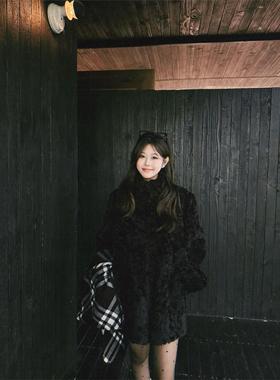 aassss  2025新款冬季皮毛一羊羔毛外套女中长款加厚保暖毛毛大衣