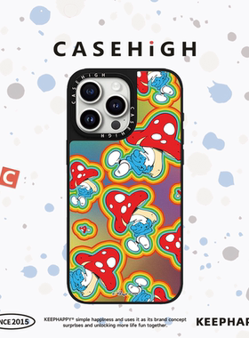 【C家】蓝精灵Smurfs联名适用苹果17/16promax手机壳iphone17pro镜面MagSafe磁吸15/14p韩13pro可爱17Air