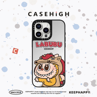C家 联名拉布布木头皇冠有钱花适用苹果16promax手机壳iphone15pro镜面MagSafe磁吸14p韩13pro卡通12可爱