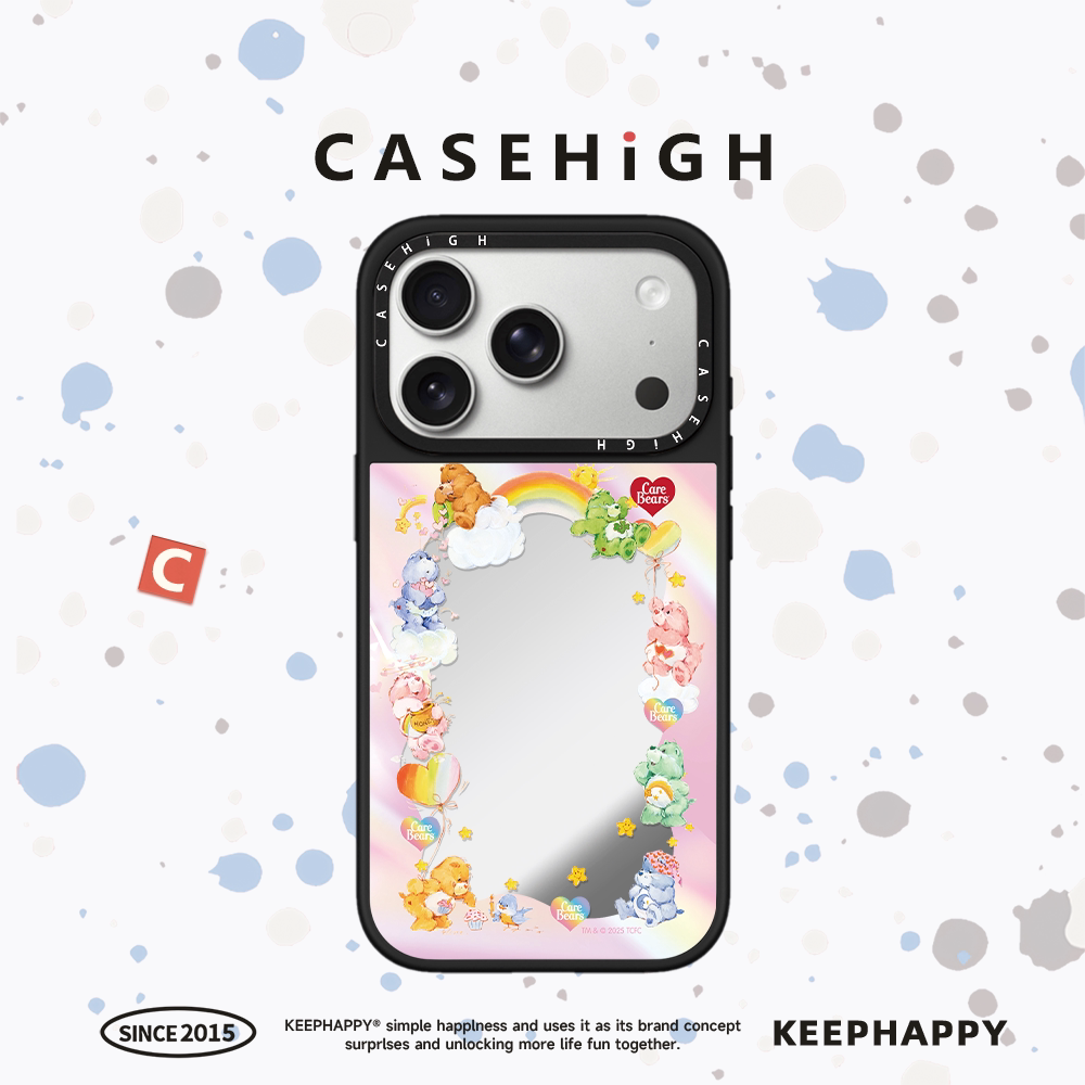 【C家】联名软糖小熊炫彩环绕适用苹果17/16promax手机壳iphone17pro镜面MagSafe磁吸15/14p