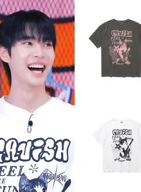 【全球购严选】CAVISH吉他猫咪短袖T恤 俞定延 金道英同款