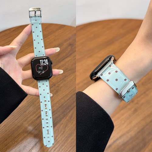 韩系波点硅胶iwatchS10表带