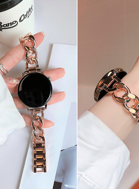 适用华为gt5表带新款GT4智能手表watch3pro金属单排链gt6女款