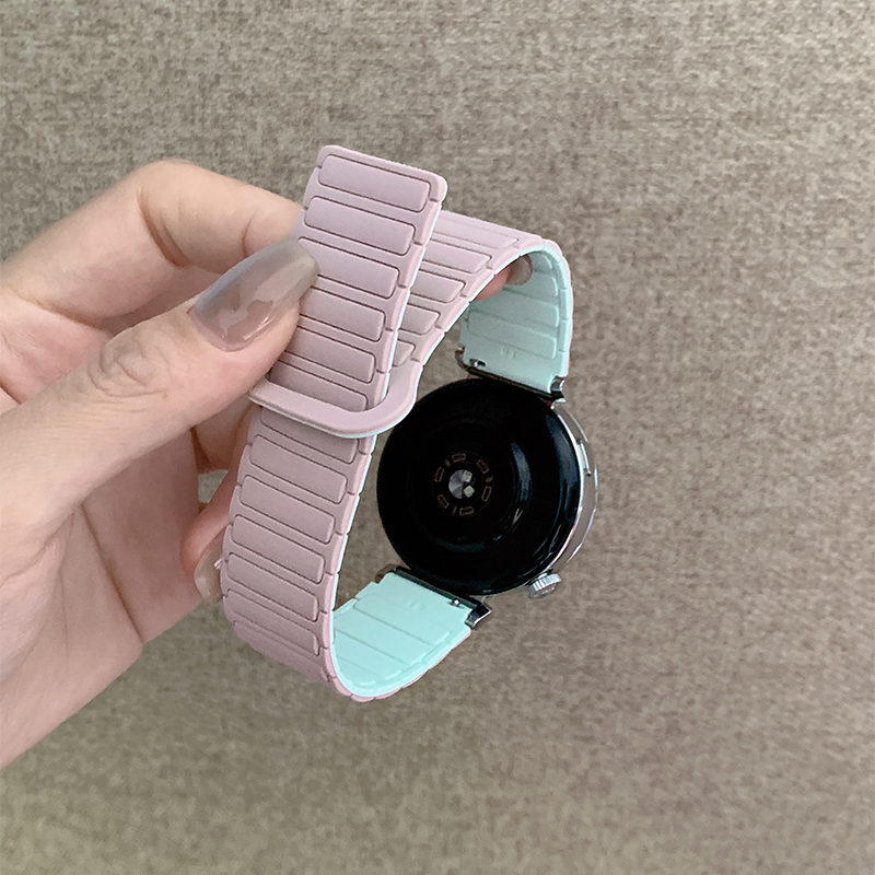 适用华为gt5表带新款gt5pro硅胶磁吸gt4运动watch4gt3fit3男女士