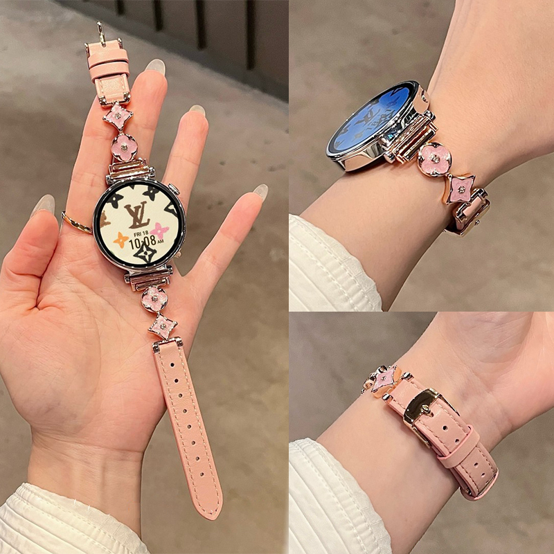 【四叶花真皮】gt4手表带