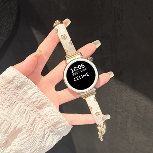 适用于华为GT6手表GT5pro表带GT4花朵滴胶金属watch54pro腕带