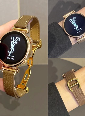 适用华为gt5手表带gt4荔枝纹蝴蝶扣watch4pro高级gt3透气fit4女款