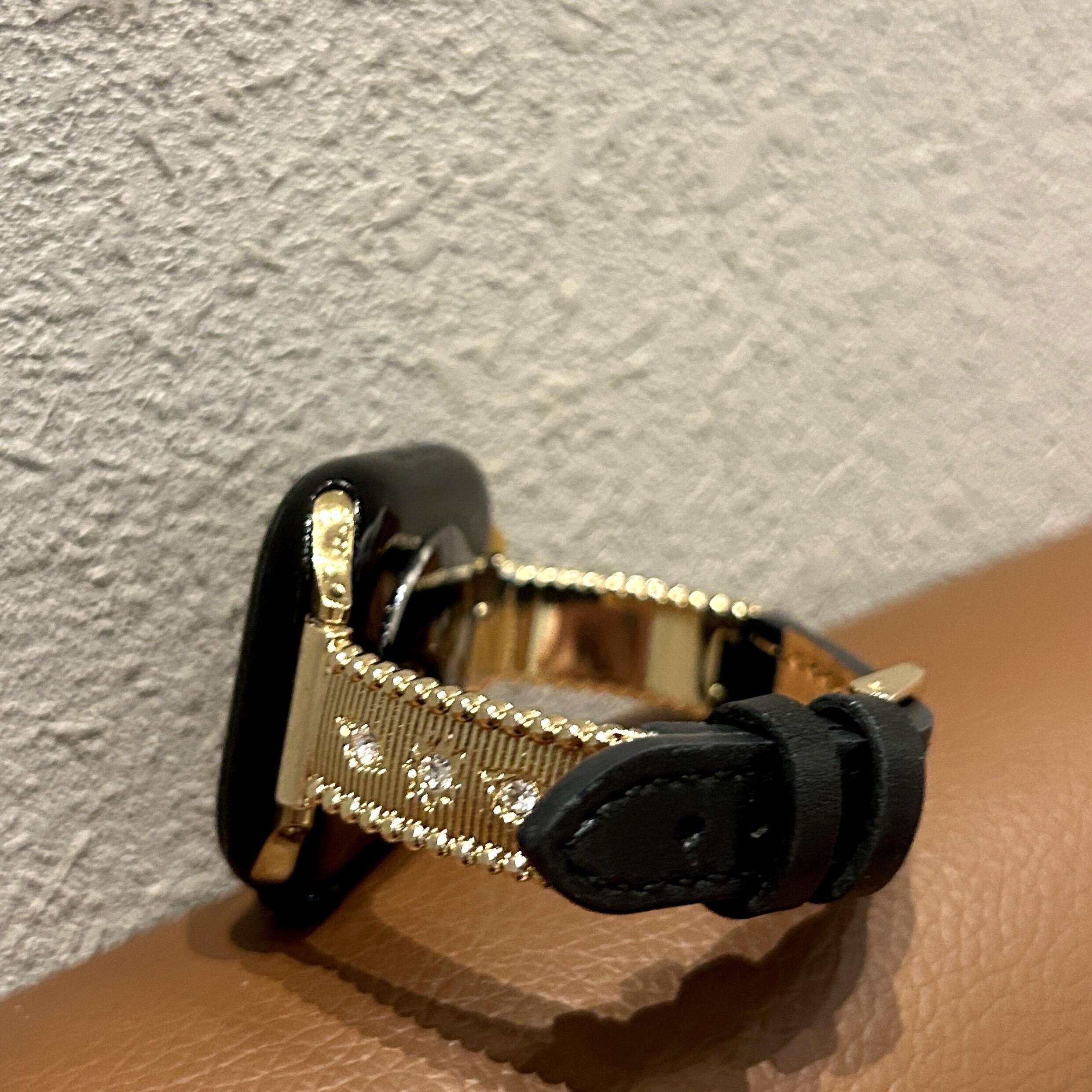 糖豆星茫拉丝弯片真皮表带