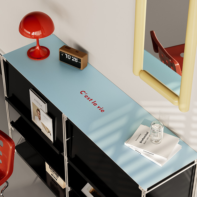 韩系电视机柜垫pvc简约风