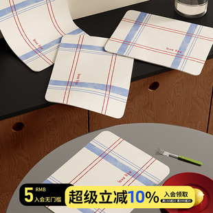 糖果便签硅藻泥洗手台沥水垫咖啡机专用吸水垫ins简约风格 子餐垫