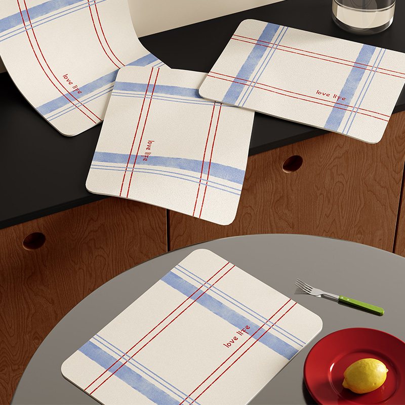 沥水垫咖啡机专用吸水垫格子餐垫