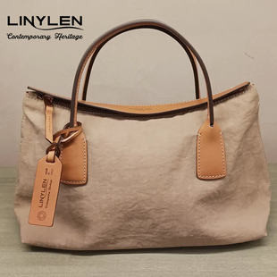 LINYLEN 轻奢小众设计师款大容量通勤托特包手提尼龙斜挎旅行副包