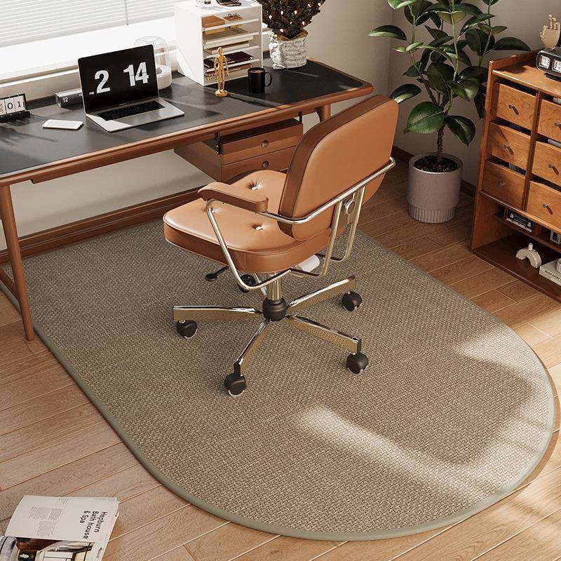 高级感亚麻编织书房地毯防滑静音拱形地垫电脑椅转椅书桌下地垫,居家布艺,家用脚垫,淘宝优惠券,粉丝福利购,淘宝优惠卷