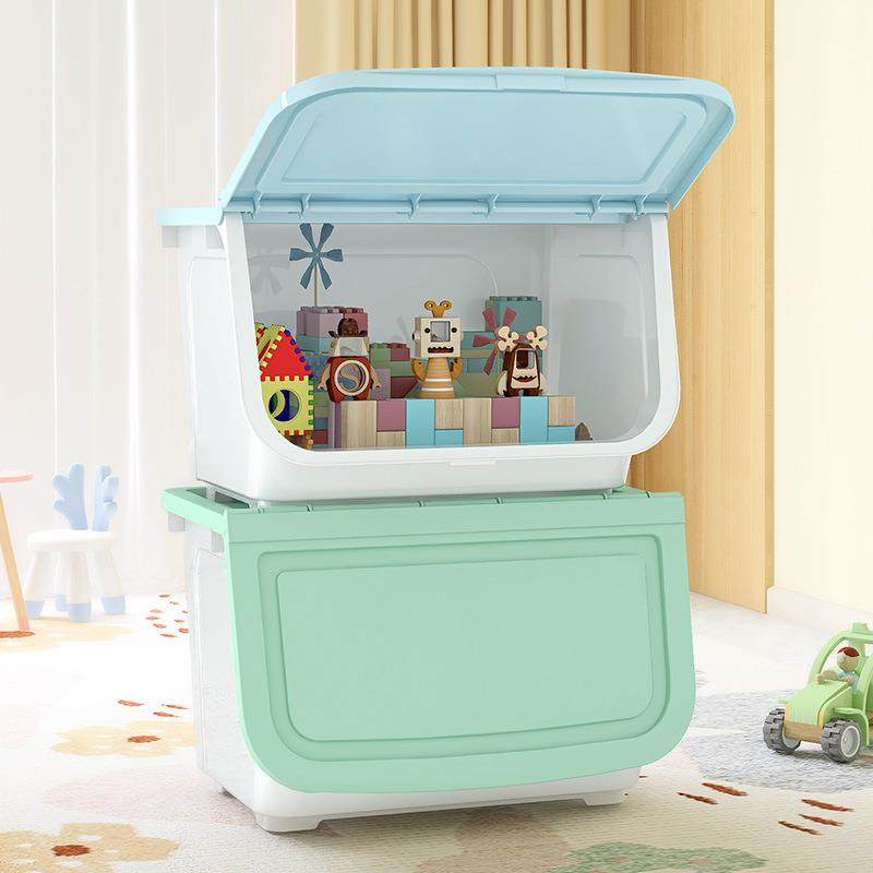 前开式收纳箱零食翻盖整理箱塑料加厚杂物收纳盒玩具箱子多规格,收纳整理,收纳箱,淘宝优惠券,粉丝福利购,淘宝优惠卷