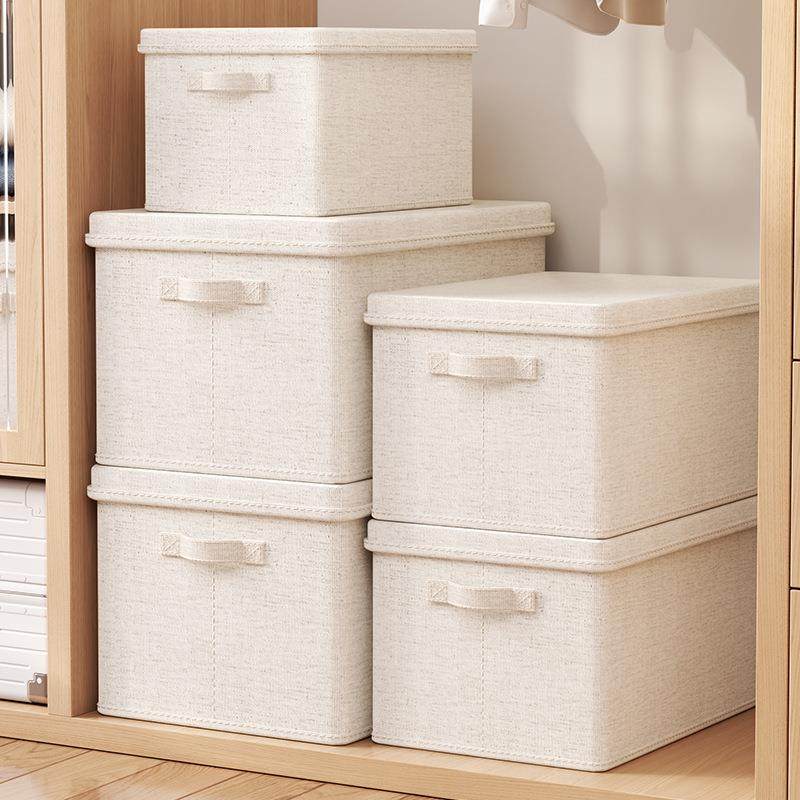 天山雪棉收纳盒布艺加厚棉麻抽屉式防尘衣服收纳折叠衣柜整理箱子,收纳整理,首饰盒,淘宝优惠券,粉丝福利购,淘宝优惠卷