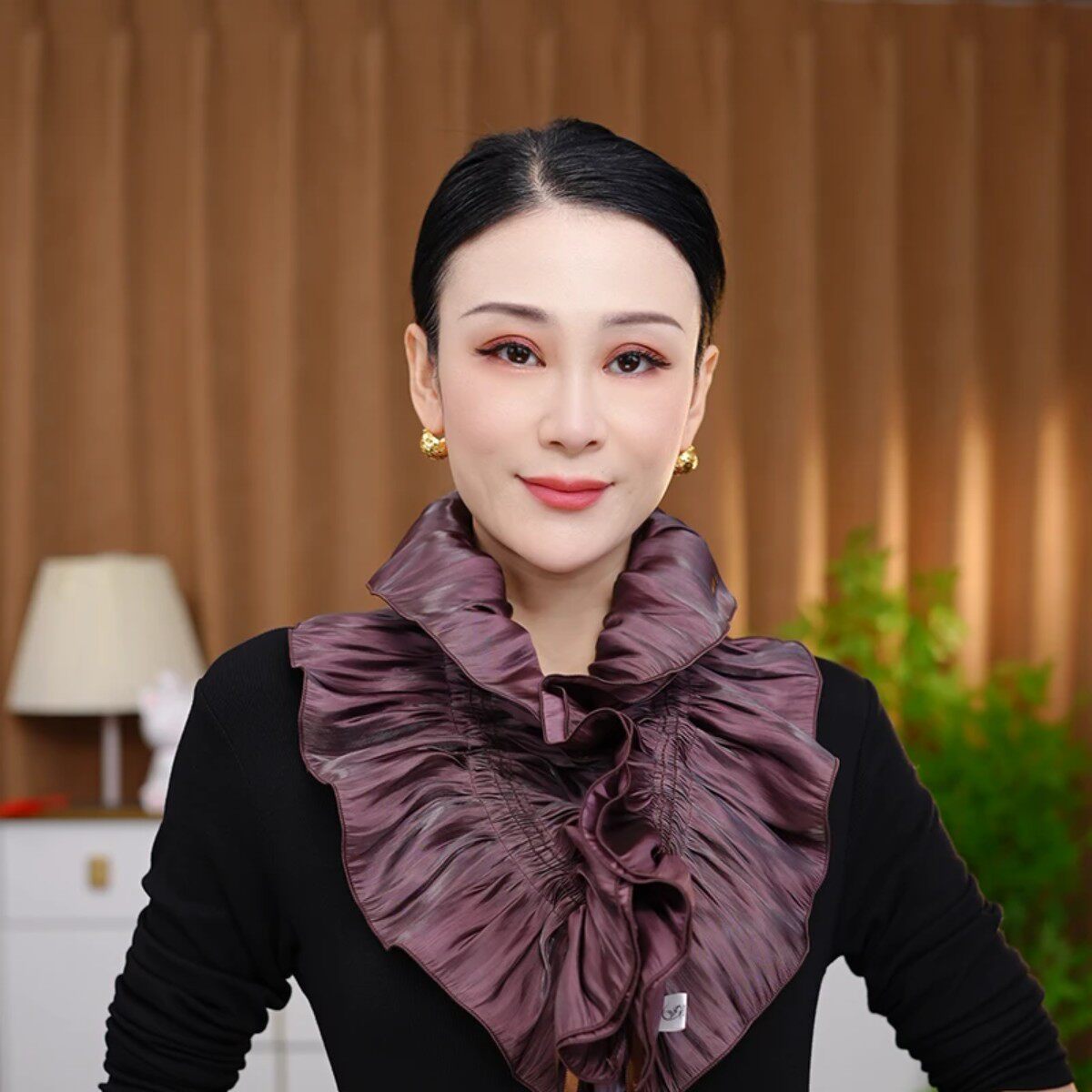 萍萍的丝巾故事网红假领子大蝴蝶结抽绳时尚百搭护颈女士丝巾围巾