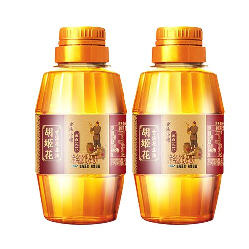 【达人专属价】胡姬花古法小榨花生油 158ml*2瓶