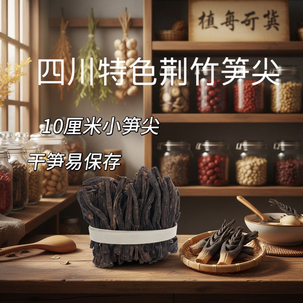 峨眉山黑竹笋农家烟熏笋干便宜晒干干货干笋干竹笋四川笋干一整箱