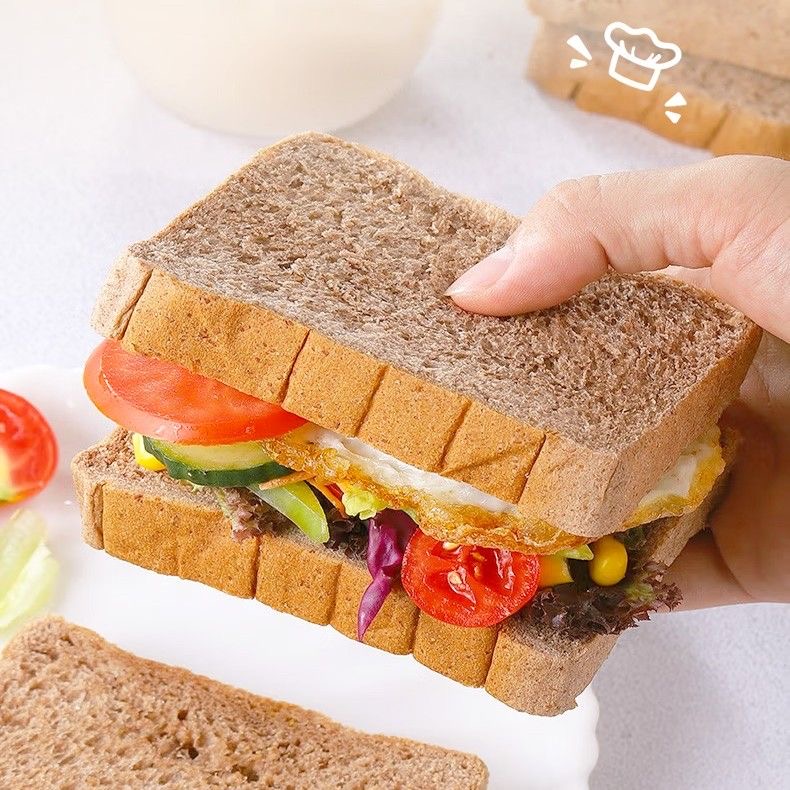 全麦面包减肥专用0脂无糖代餐饱腹黑麦奇亚籽吐司切片减脂期解馋小零食低卡适合上班族早餐吃轻食代餐饱腹补充粗粮营养控糖保健康​