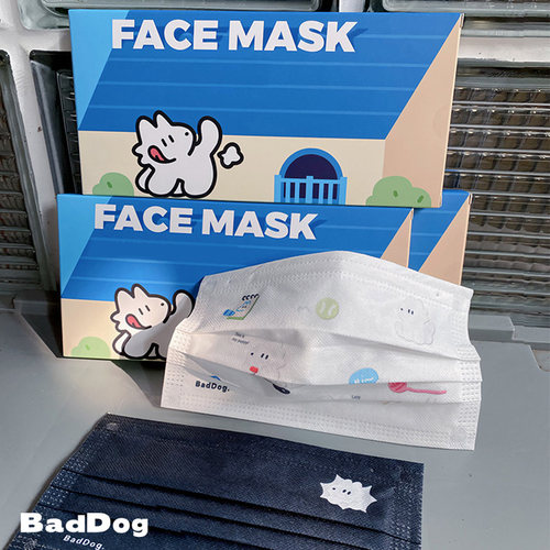 baddog原创防晒口罩卡通可爱彩色