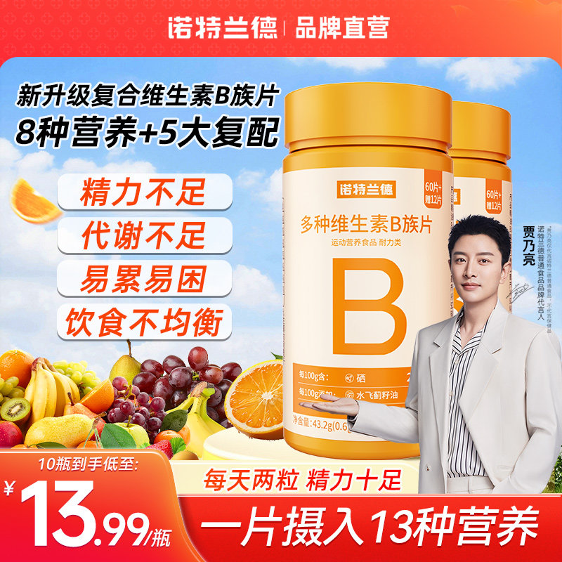 诺特兰德多种维生素B族复合片男女士专用vb维b2b12咀嚼片官方正品 - 实物图